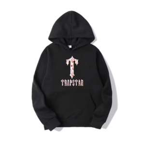 Trapstar Floral Logo Black Hoodie